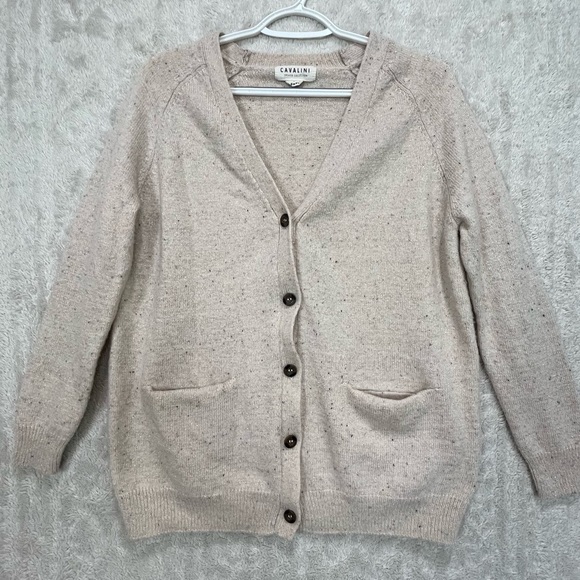 Cavalini Sweaters - Cavalini Women's Button Cardigan Sweater xs Pockets Metallic Thread Shimmer